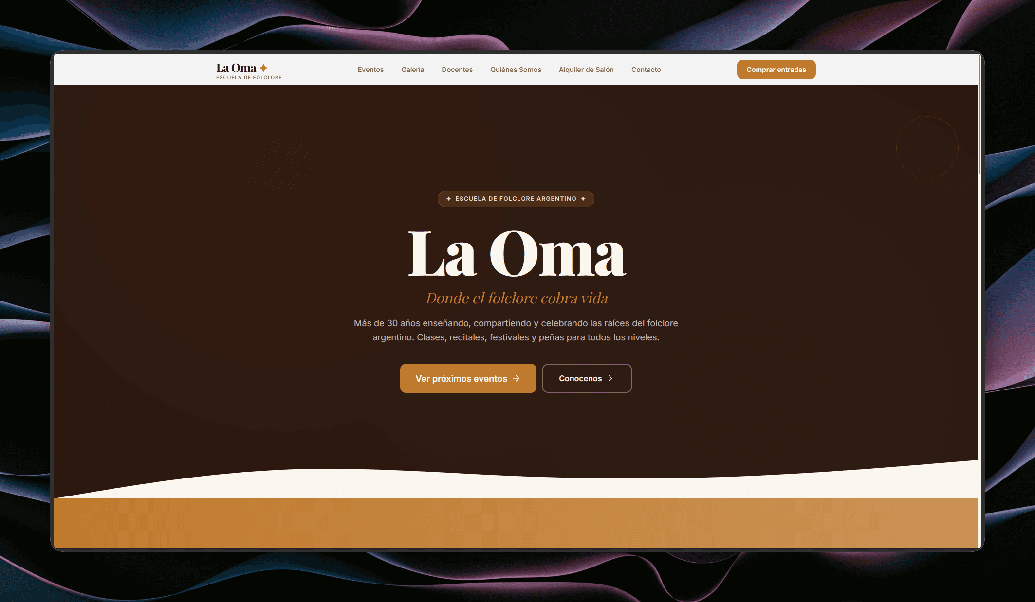 Sitio real de La Oma, escuela de folclore argentino